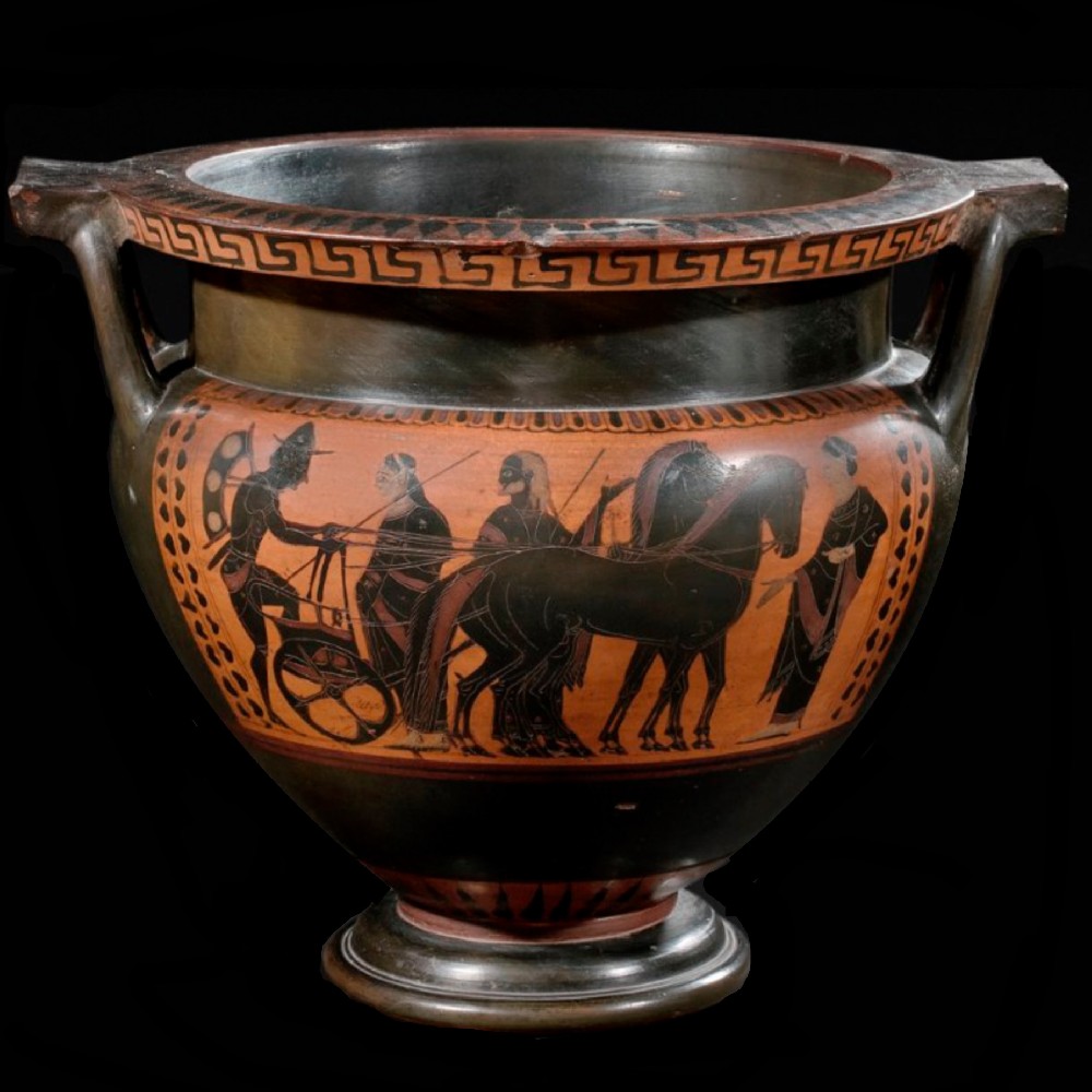 Attic Column Krater with a Farewell Scene