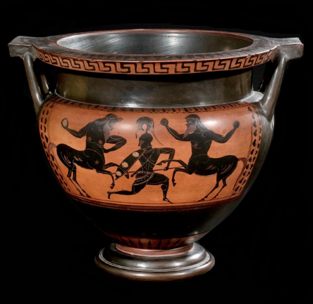 Attic Column Krater with a Farewell Scene