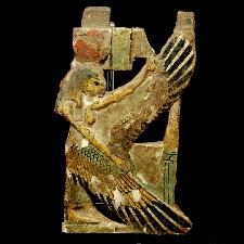 Fragment of a Wood Furniture with a Winged Isis