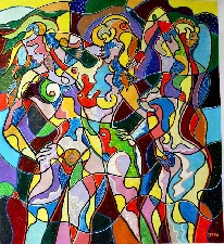 Colorful musical composition # 40--THREE GRACES