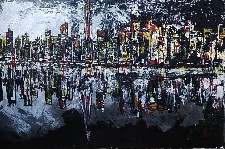 Reflections Of A Concrete Jungle Painting by Lize Du Plessis