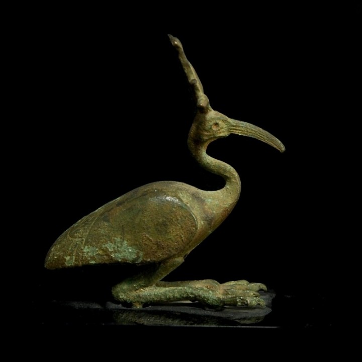 Bronze Statuette of God Thoth in Form of an Ibis